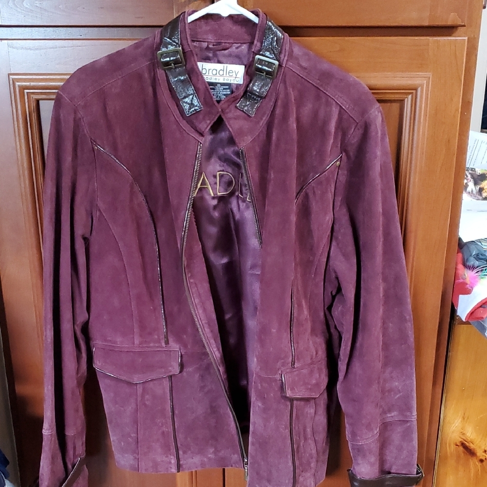 Bradley Bayou Burgundy Suede Jacket